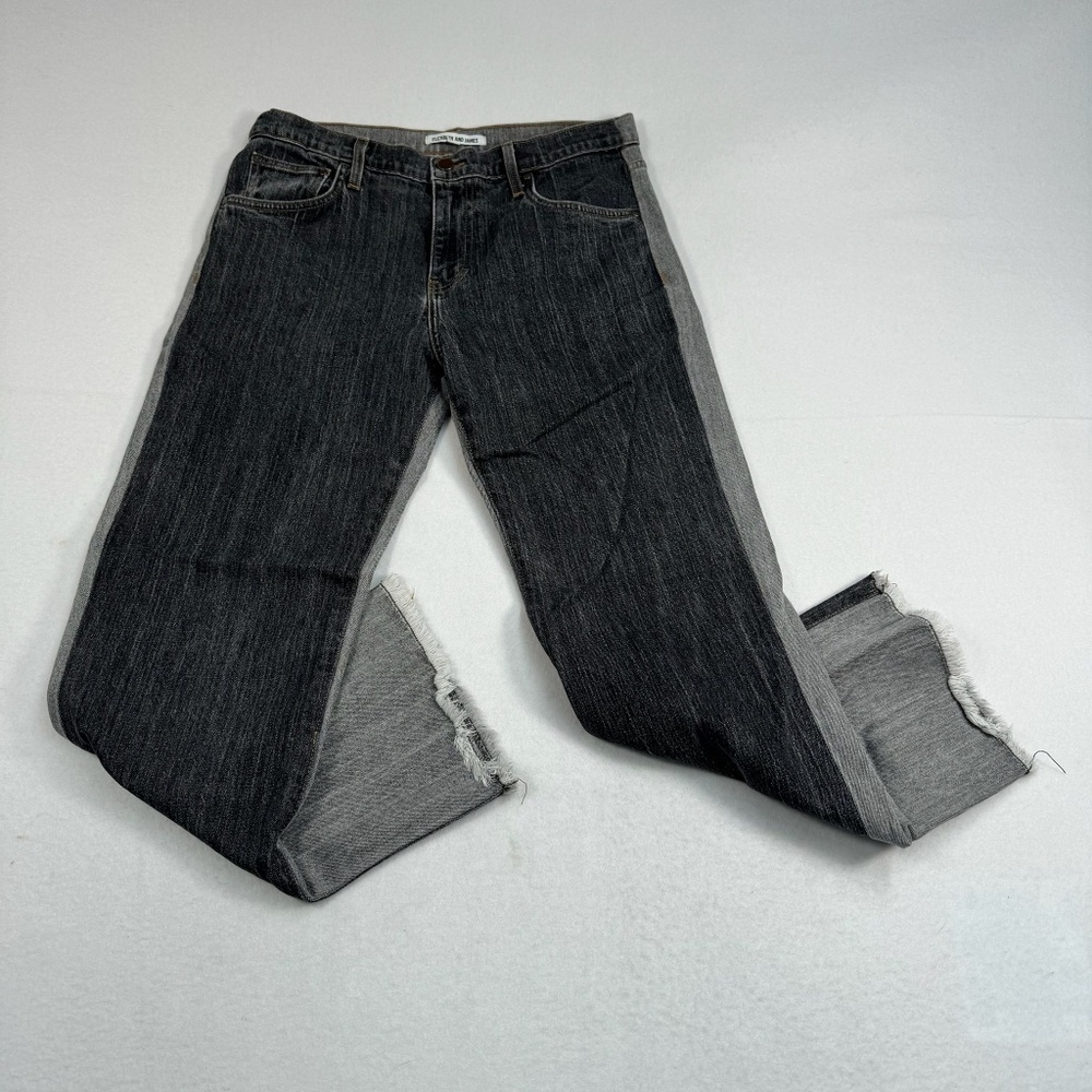 Elizabeth And James Jeans Womens Sz 28 Black Gray Holden Straight Leg High Rise